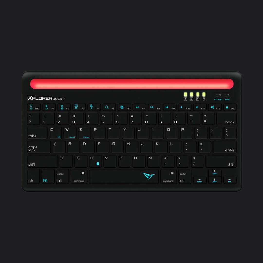 Alcatroz Xplorer Dock 1 Bluetooth Keyboard - Black/Red