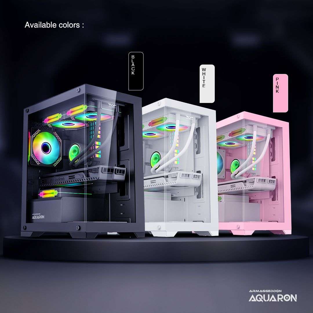 Armaggeddon Aquaron MicroATX Gaming Case - Black