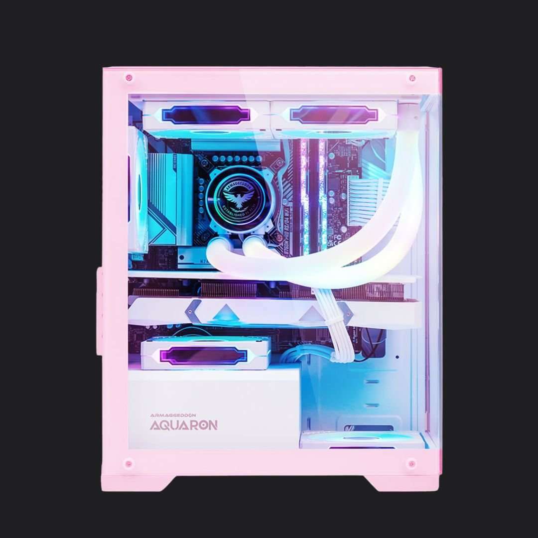 Armaggeddon Aquaron MicroATX Gaming Case - Pink