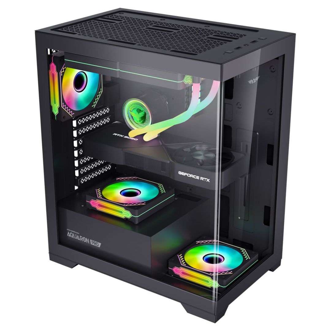 Armaggeddon Aquaron Pro ATX Gaming Case - Black