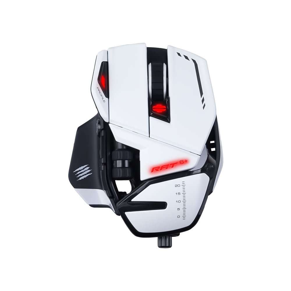 Mad Catz R.A.T. 6+ Wired Optical Gaming Mouse - White