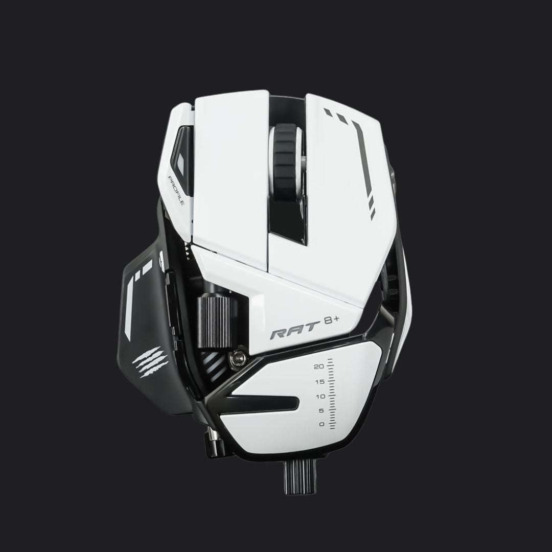 Mad Catz R.A.T. 8+ Wired Fully Adjustable Gaming Mouse - White