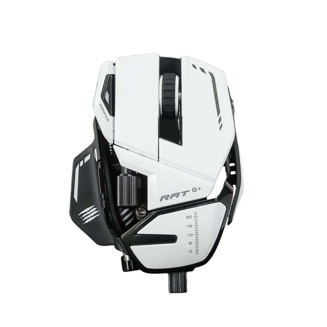 Mad Catz R.A.T. 8+ Wired Fully Adjustable Gaming Mouse - White