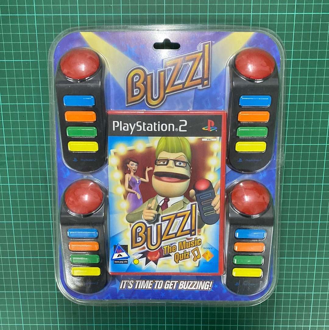 BUZZ!: The Music Quiz | PS2 | Playstation 2 | Bundle | Accessories