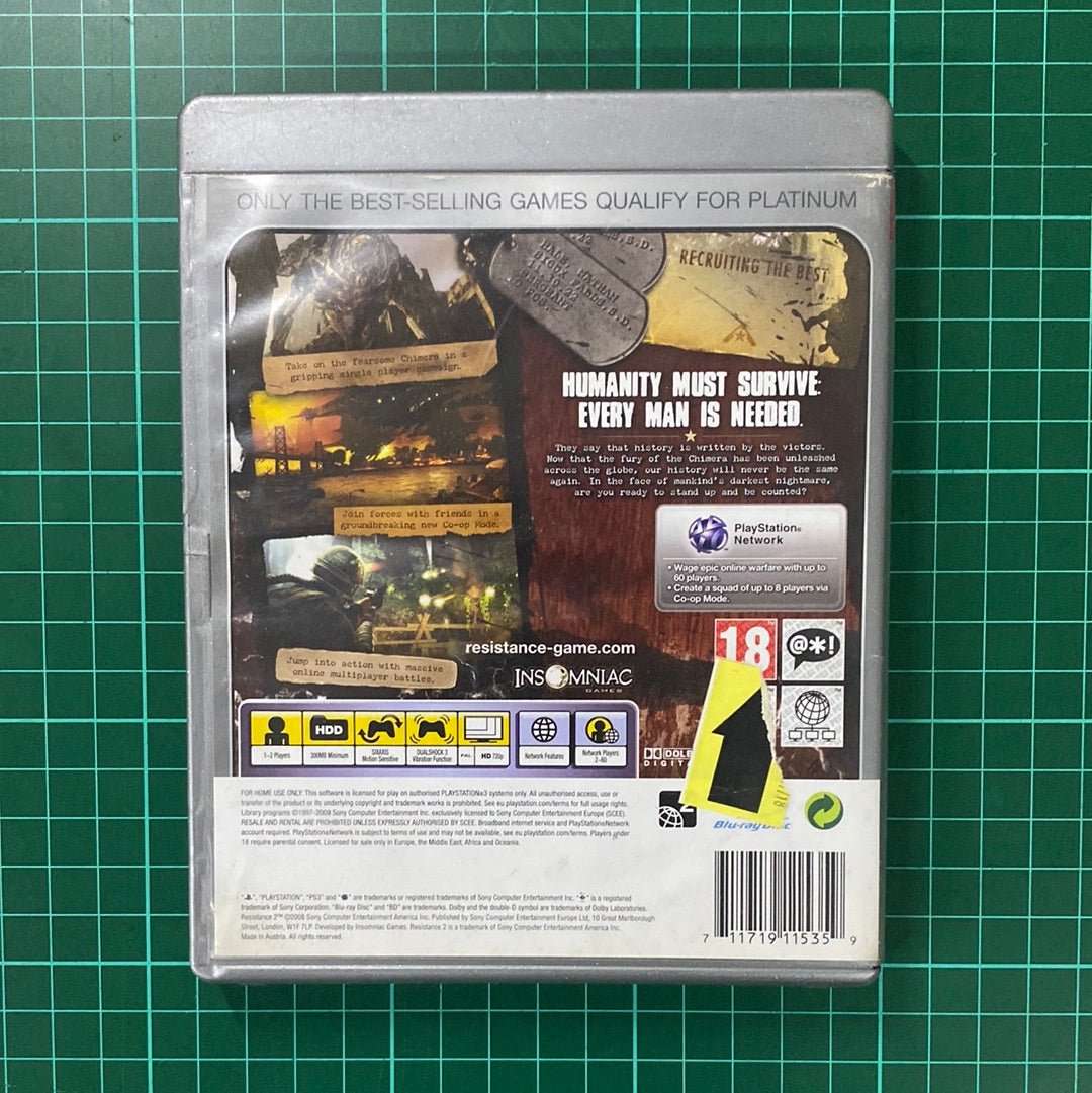 Resistance 2 | PlayStation 3 | PS3 | Platinum | Used Game