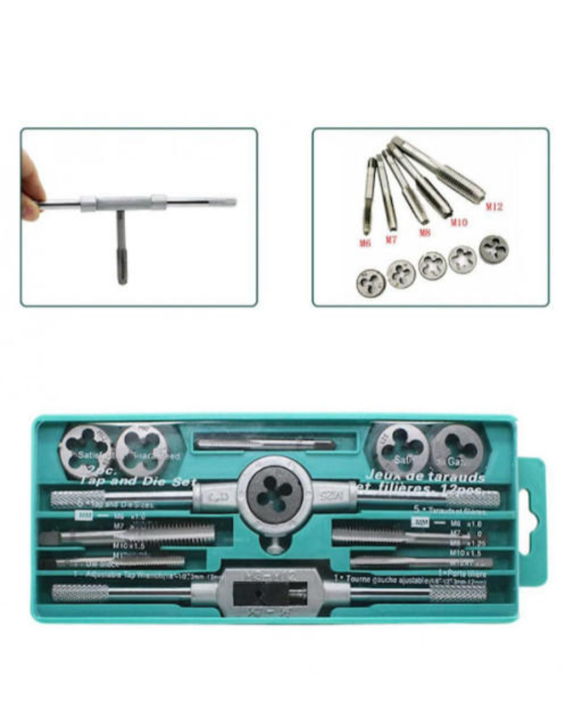 12Pc Tap and Die Set