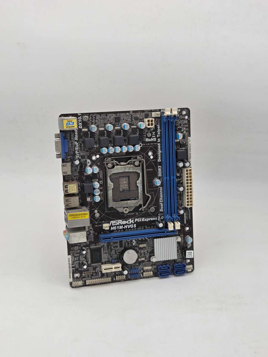 ASRock H61M-HVGS Micro-ATX Motherboard - LGA 1155 Socket (No IO Shield)