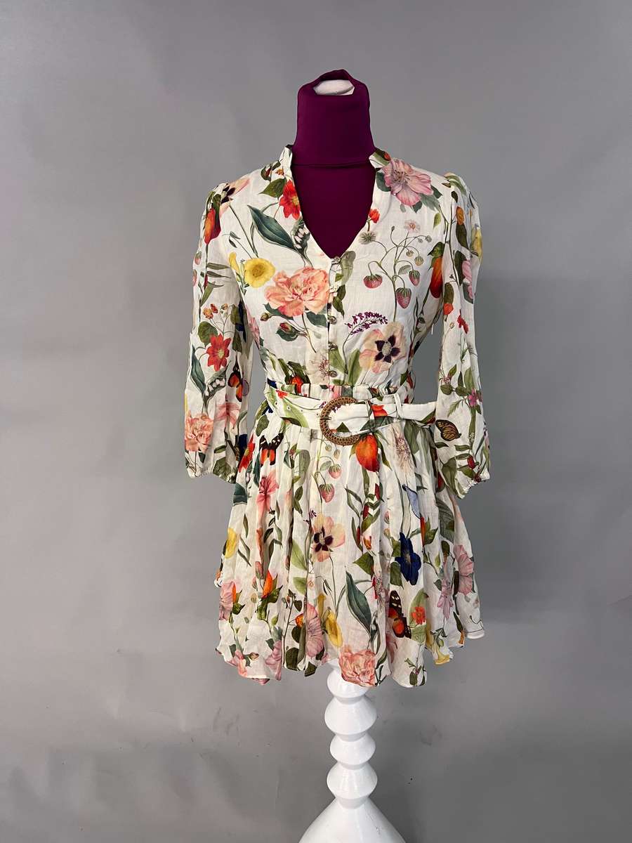 Forever New Wesley Printed Skater Mini Dress - Size 34