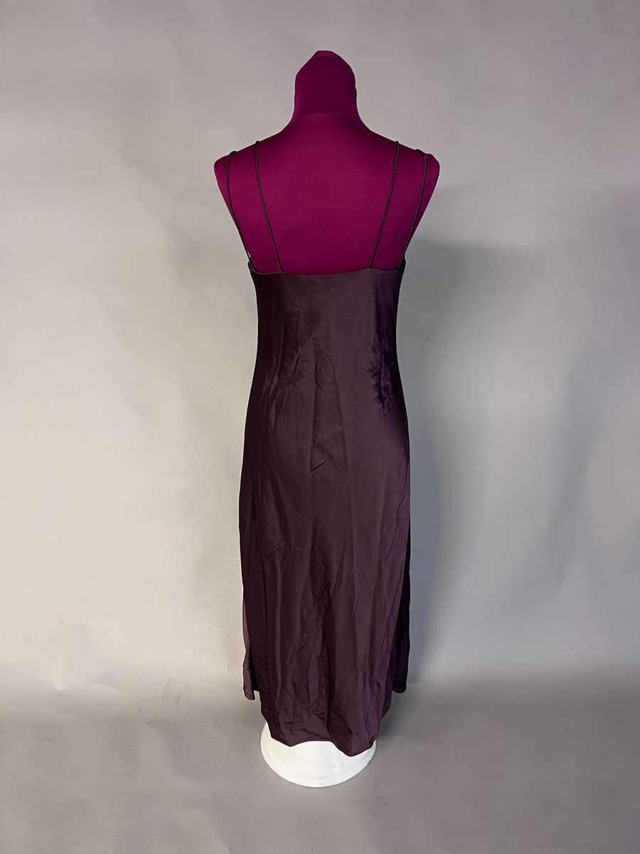 Poetry Sateen Burgundy Dress - Size 10
