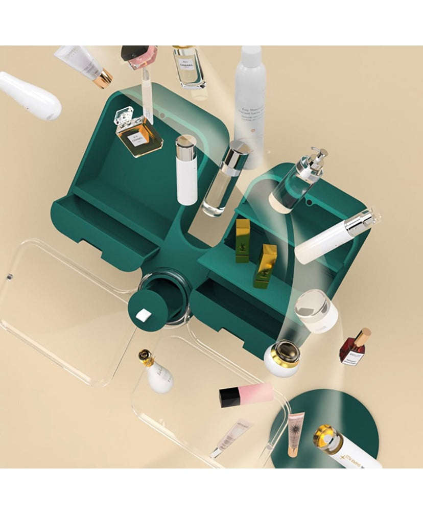 Styleberry Wall Mounted Double Door Cosmetic Storage Organiser - White