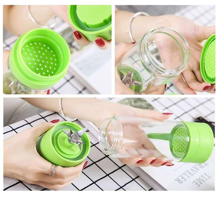 Portable Smoothie Blender, Juicer Food Processor USB Rechargeable (Only Pink)