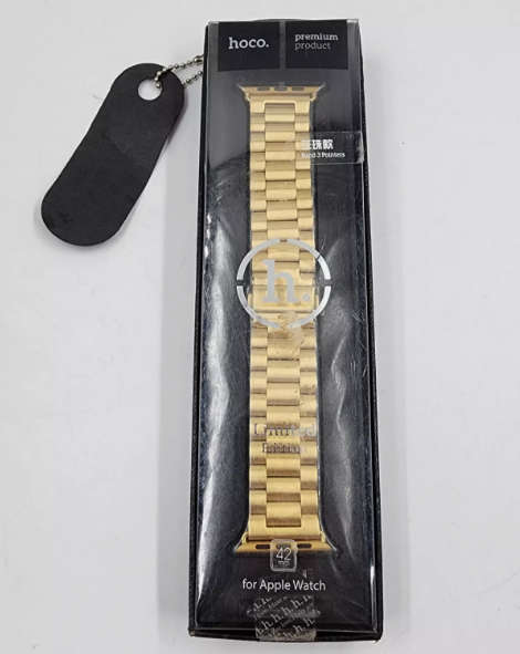 Hoco. Apple Watch Series Stainless-Steel Watchband 42mm Gold Buckle Closure
