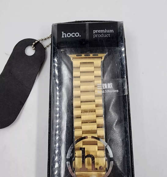 Hoco. Apple Watch Series Stainless-Steel Watchband 42mm Gold Buckle Closure