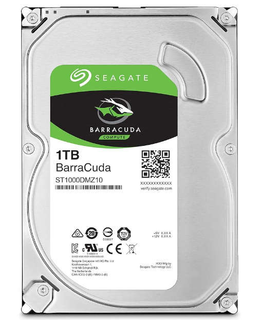 Seagate BarraCuda 1TB Internal Hard Drive HDD  3.5 Inch SATA 6 Gb/s 7200 RPM 64MB Cache for Co...