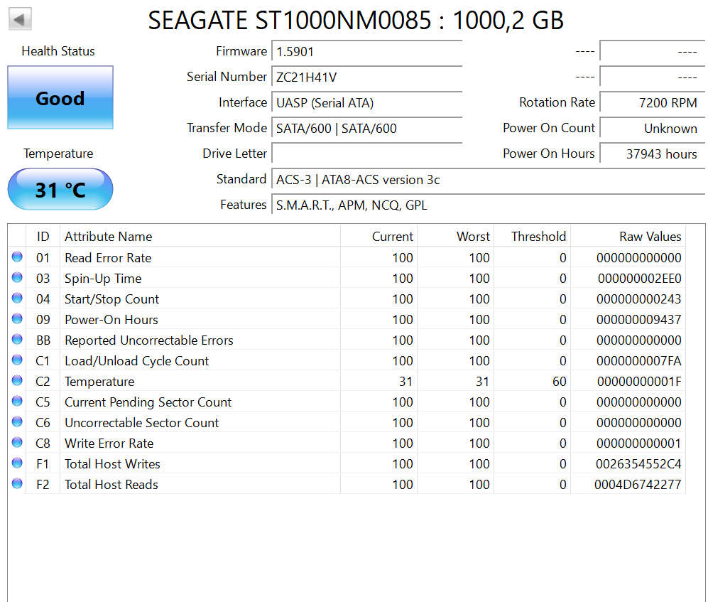 Dell Enterprise Capacity 1.0TB Hard Drive (4) Test Results In Images