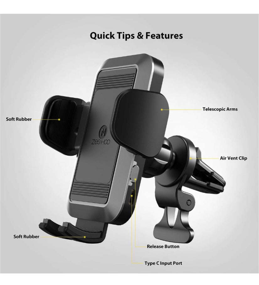 Automatic Car Phone Mount, USB or Battery Powered