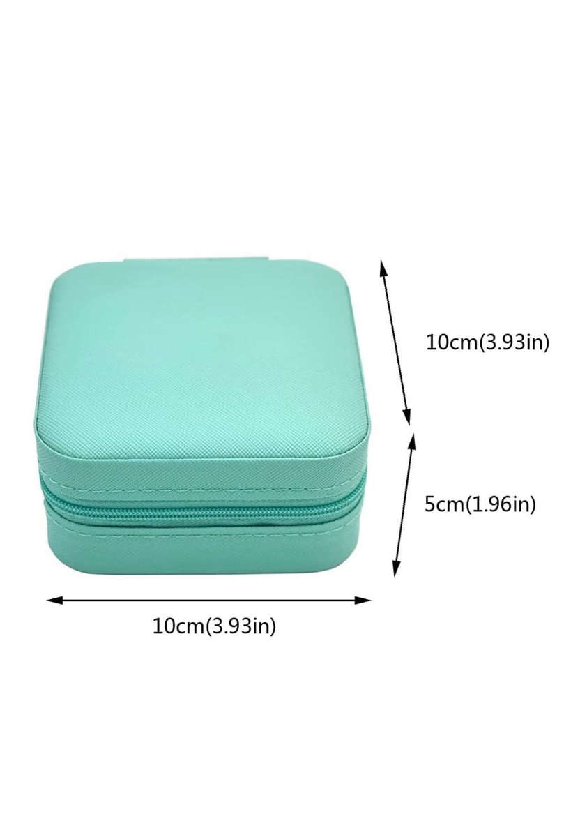 Faux Leather Double Layer Jewelry Organiser/Aqua