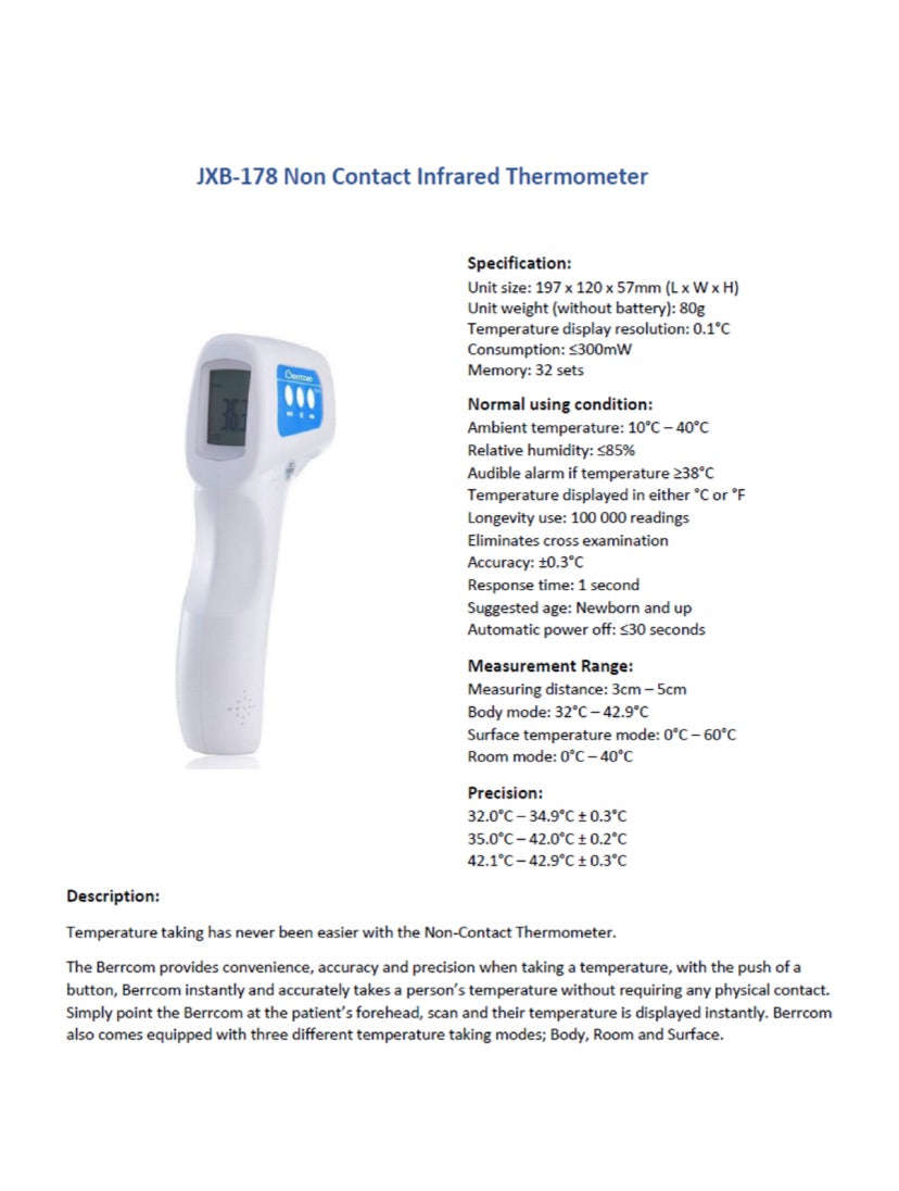 Berrcom Non Contact Infrared Thermometer