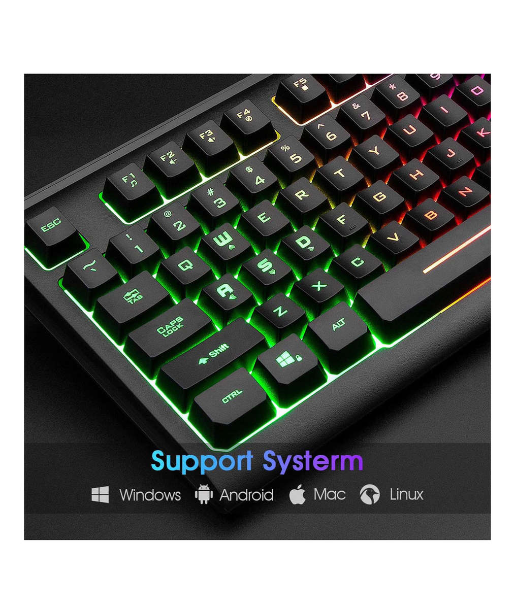 Rii RK104 RGB Wired Gaming Backlit Keyboard