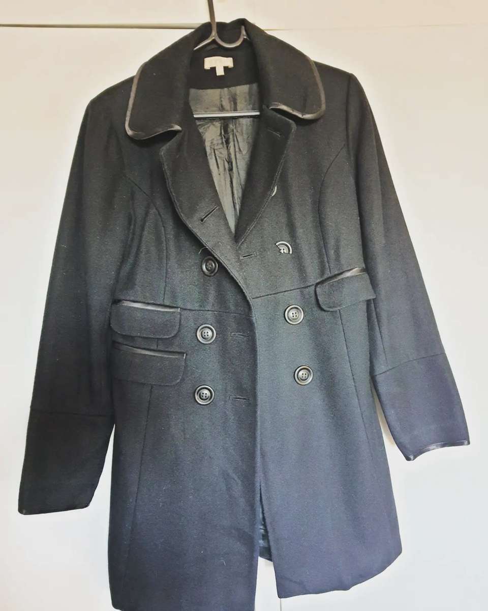 Wool blend black jacket with satin detail - 38 / Black / KooKai