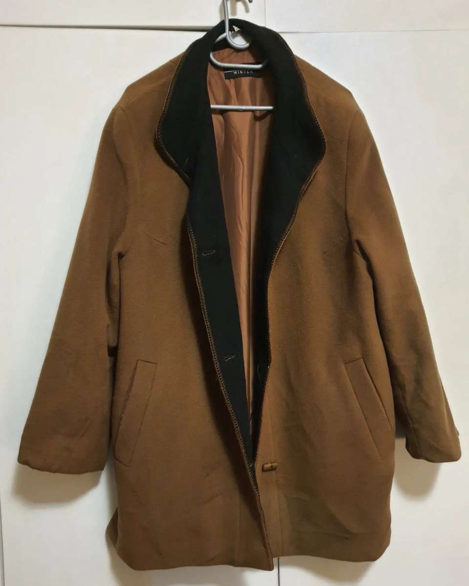 Wool and cashmere camel jacket with black collar - L / Camel / Individual Winter