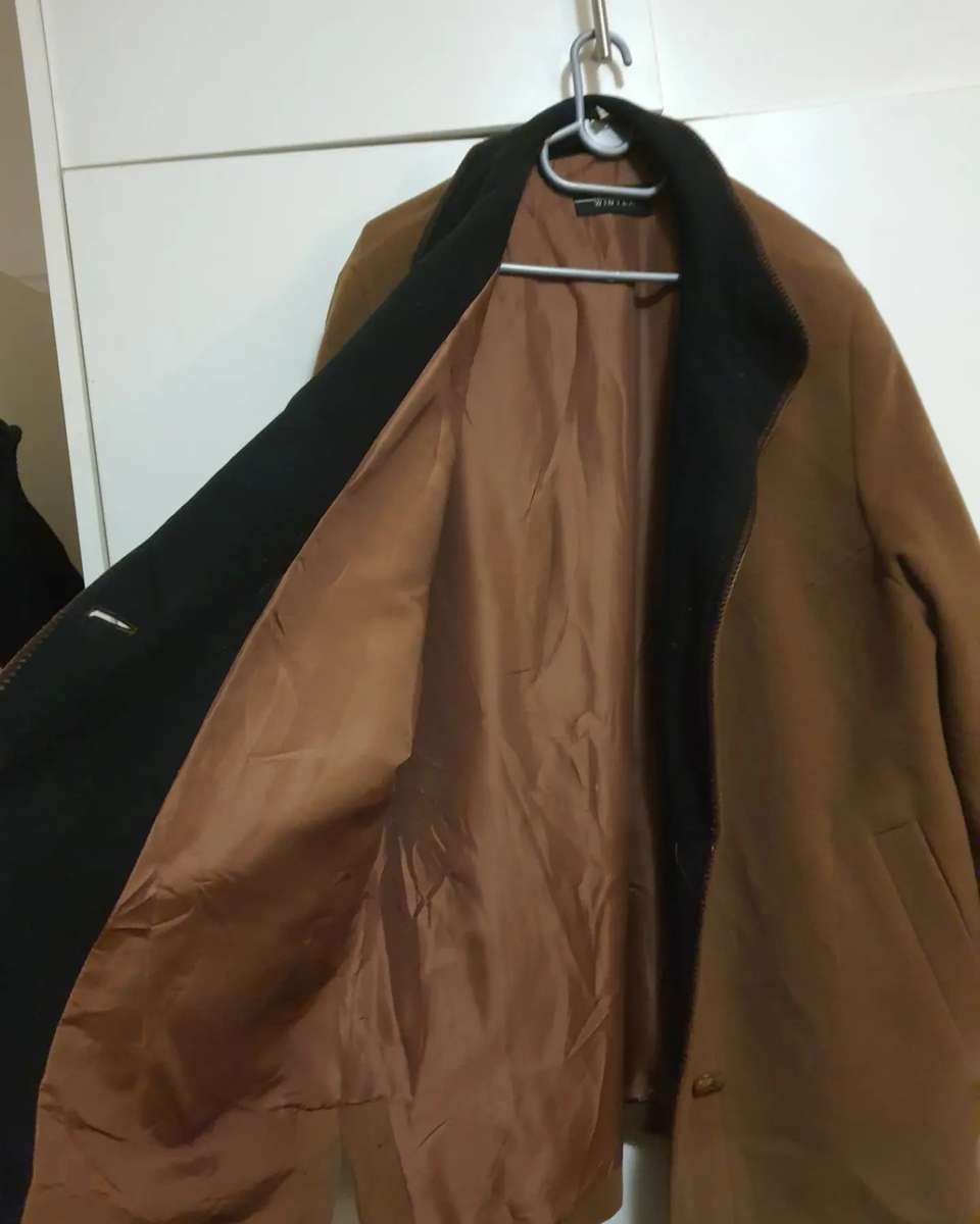 Wool and cashmere camel jacket with black collar - L / Camel / Individual Winter