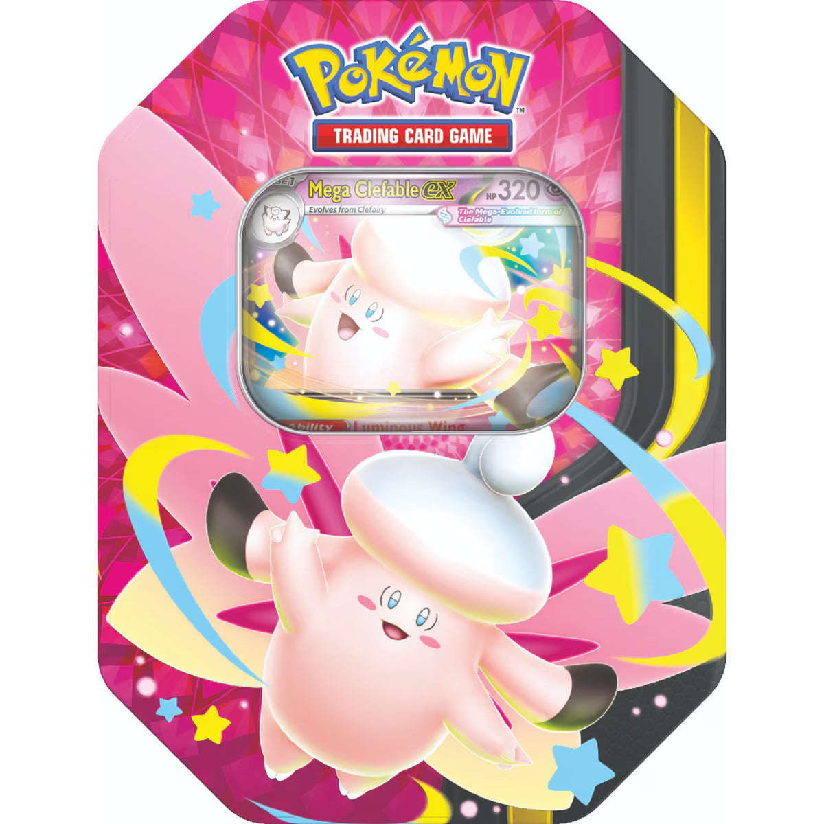 Pokémon TCG: Mega Moonlit ex Tin (Mega Clefable Ex)