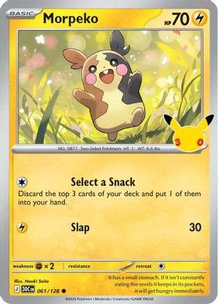 Morpeko 061/128  - Holofoil ME 30th Celebration - Common
