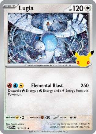 Lugia 121  - Holofoil ME 30th Celebration - Rare