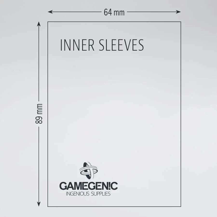 GameGenic - Inner Sleeves: Standard Size (64mm x 89mm - 100 Sleeves)
