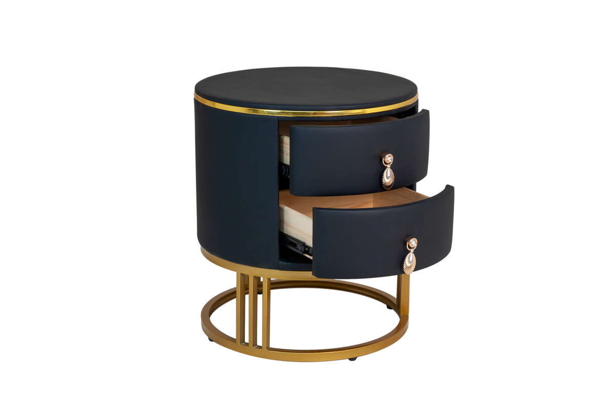 Amora Rounded Leather Pedestal