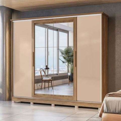 Esteban 4 Doors With Mirror Wardrobe