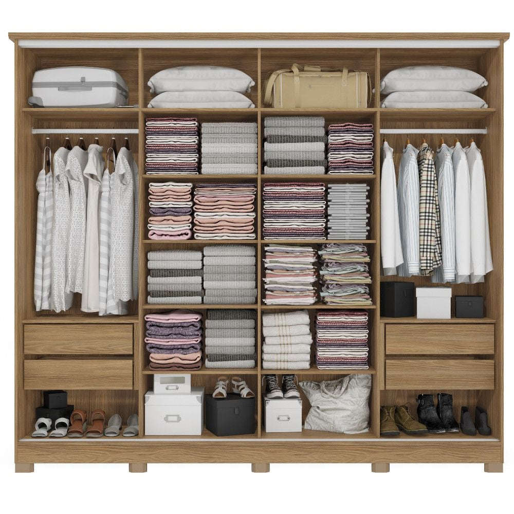 Esteban 4 Doors With Mirror Wardrobe