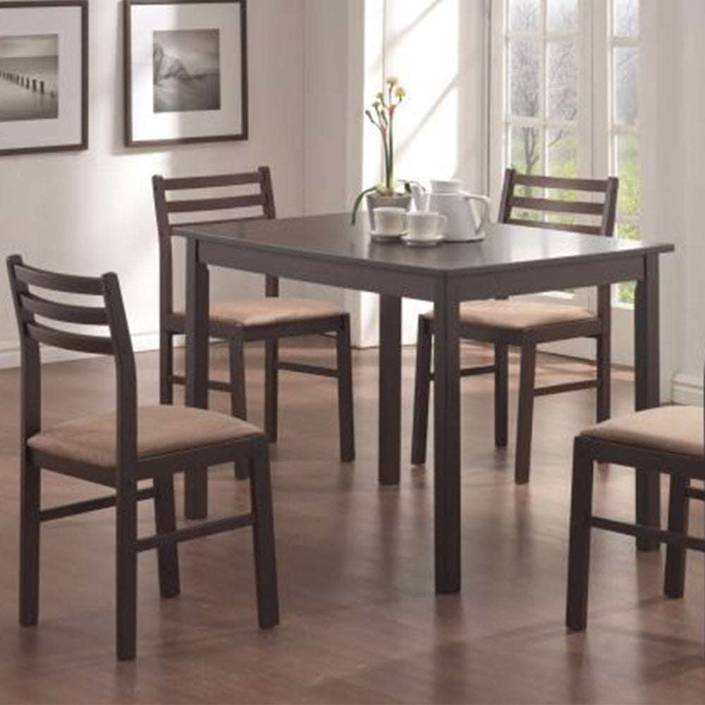 Penelope 5 Piece Dining Set Cappuccino