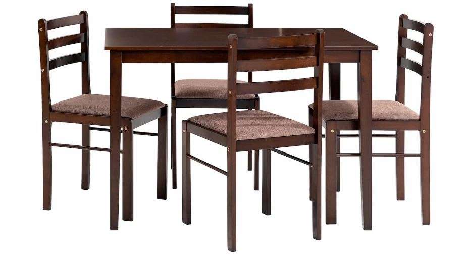 Penelope 5 Piece Dining Set Cappuccino