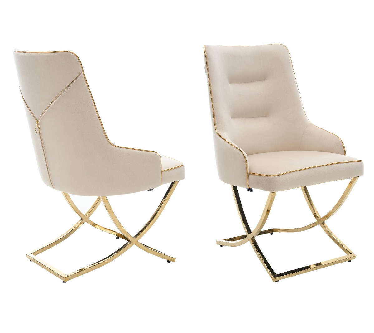 Mia Round Modern Room Dining Set  5 Piece Marble & Gold Dining Suite