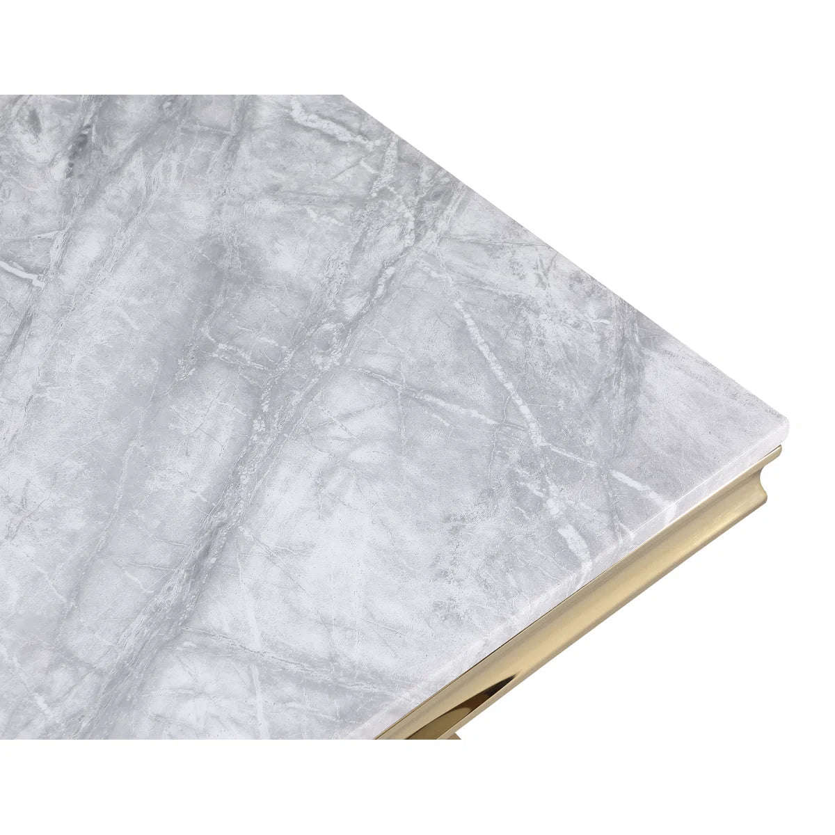 Bellvara Marble & Gold 7-Piece Dining Set