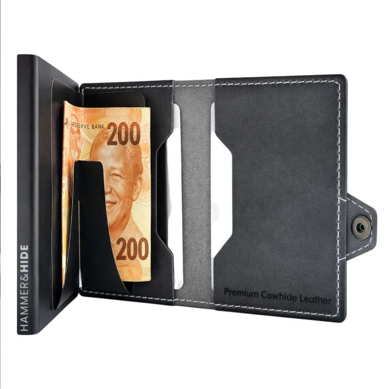 Reptronic Hammer&Hide Genuine Saddle Leather Pop-up Wallet