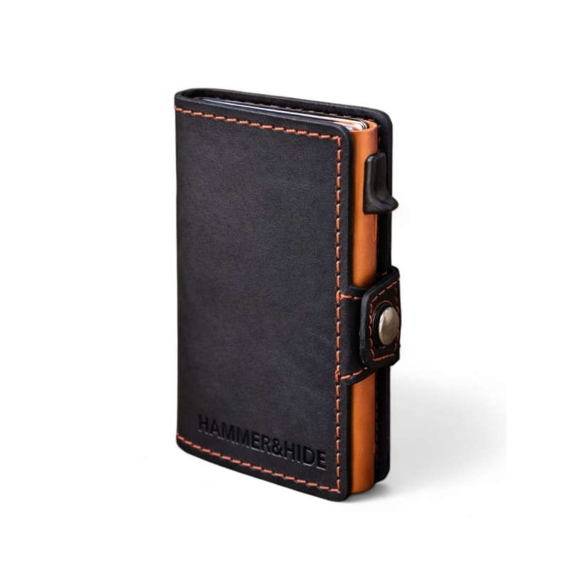 Reptronic Hammer&Hide Genuine Saddle Leather Pop-up Wallet