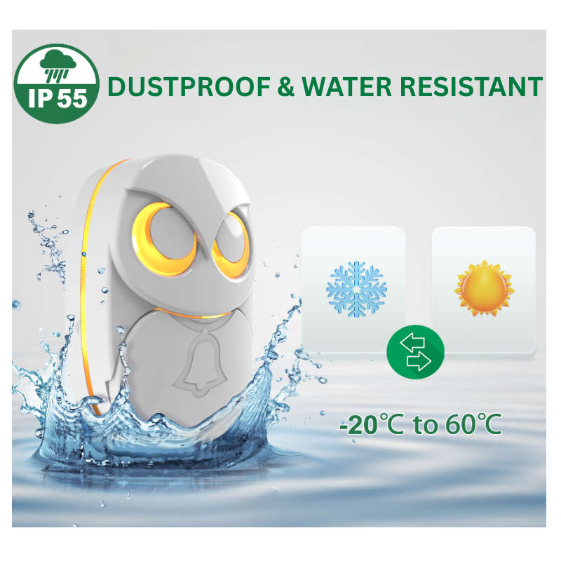 Reptronic DIY Owl - Eye Wireless Doorbell: RPTDB48 - 1R1B