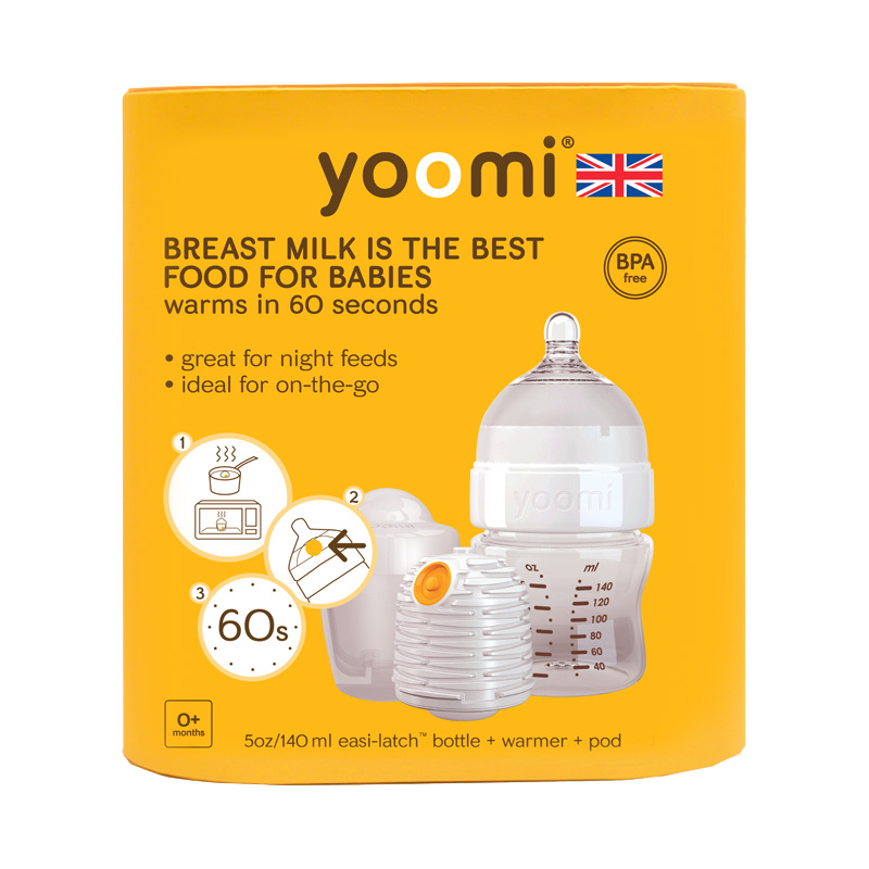 YOOMI 140ml Feeding System: Yoomi Bottle + Warmer + Microwave Pod