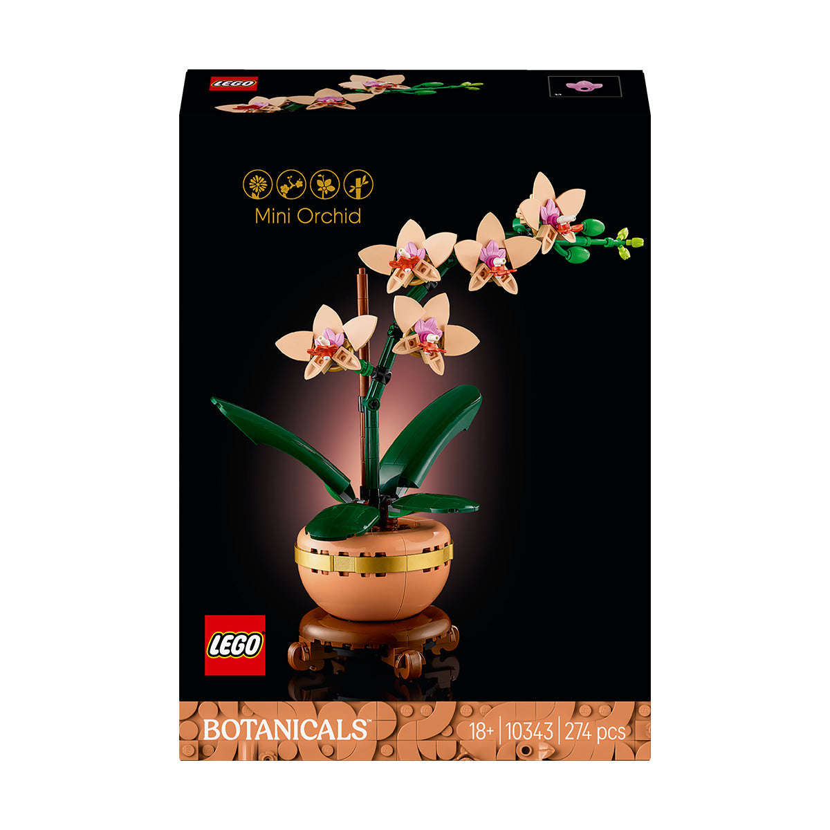 LEGO® ICONS Mini Orchid Artificial Plant Set 10343