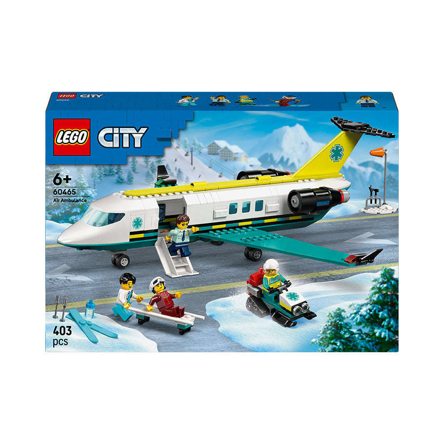 LEGO® City Emergency Air Ambulance Plane, Airplane Toy Building Set 60465