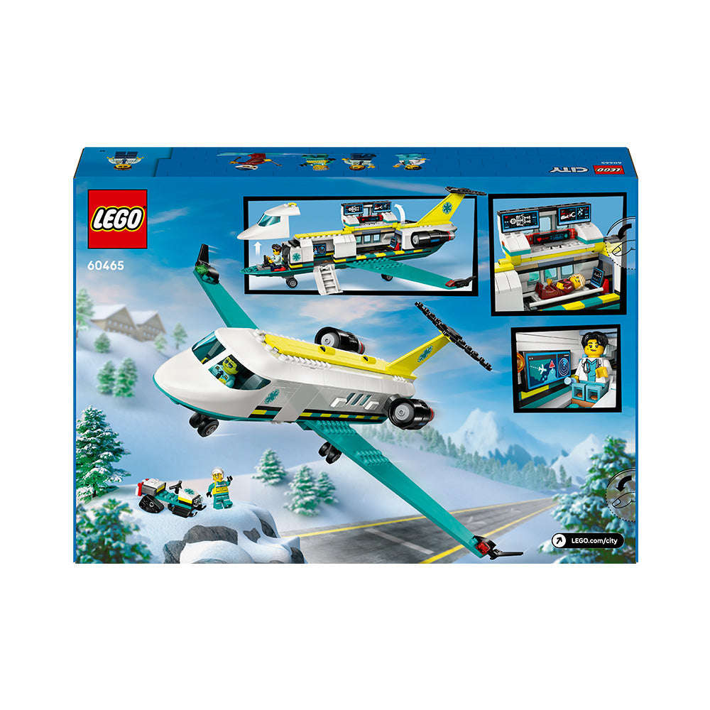LEGO® City Emergency Air Ambulance Plane, Airplane Toy Building Set 60465