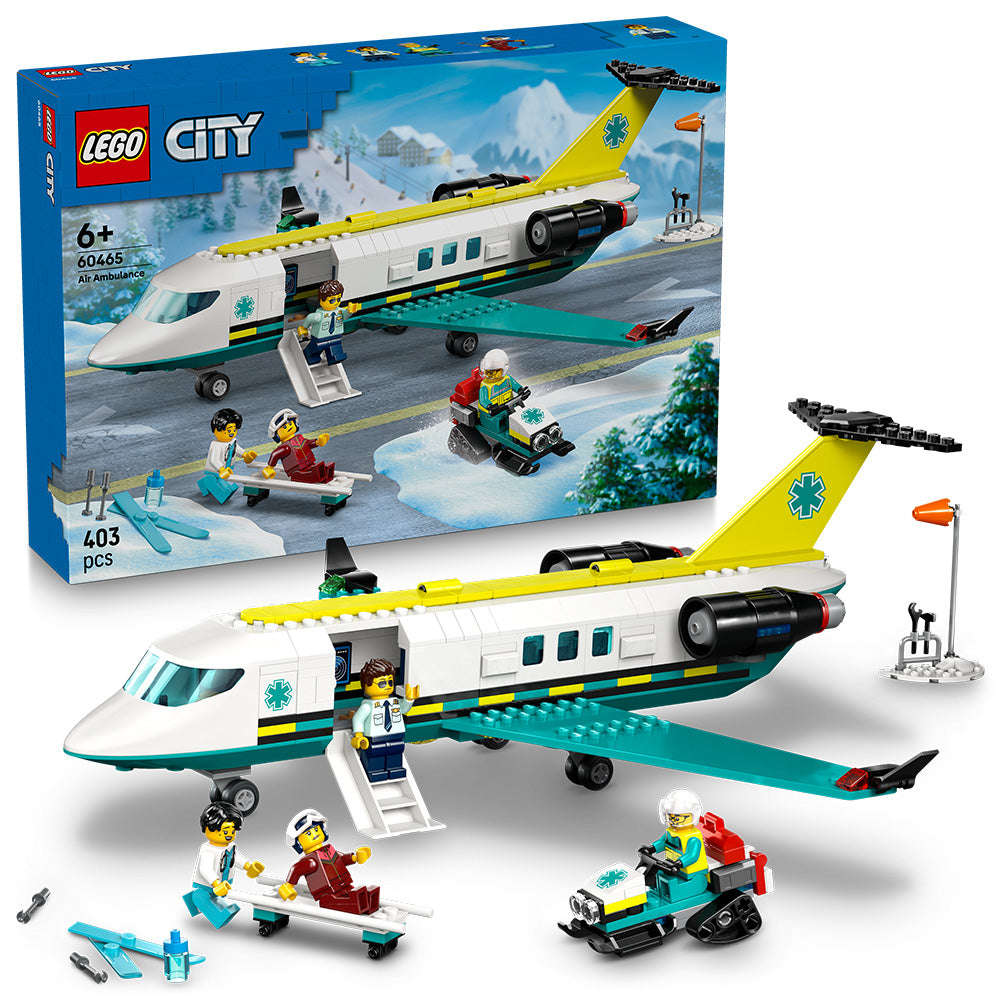 LEGO® City Emergency Air Ambulance Plane, Airplane Toy Building Set 60465