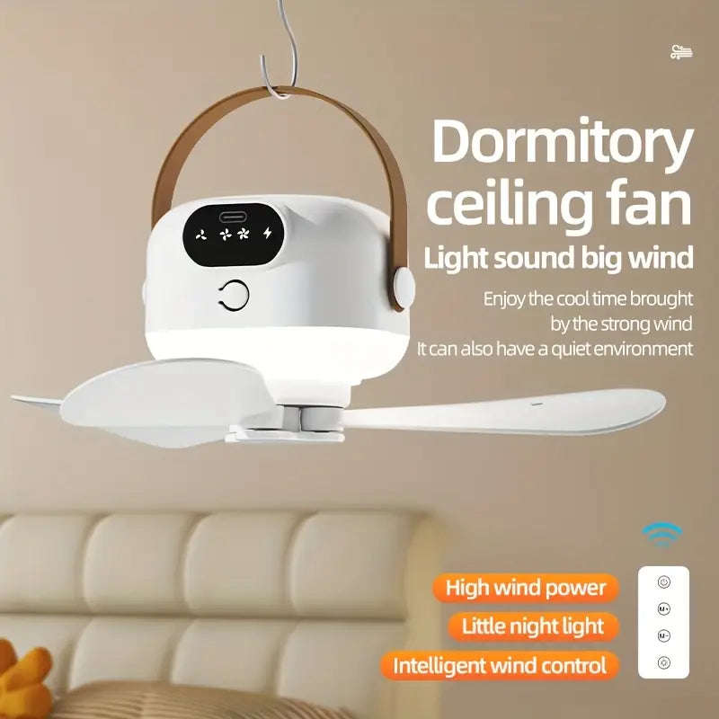 Portable Ceiling Fan with Remote Control-wa