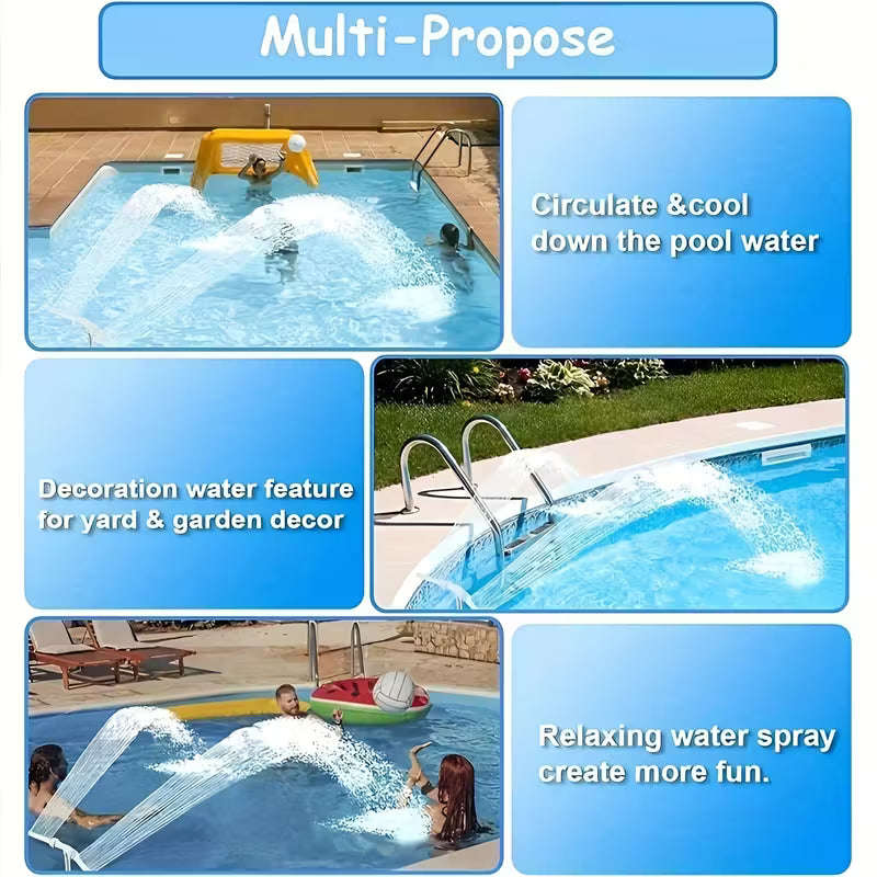 Dual Nozzle Pool Waterfall Fountain