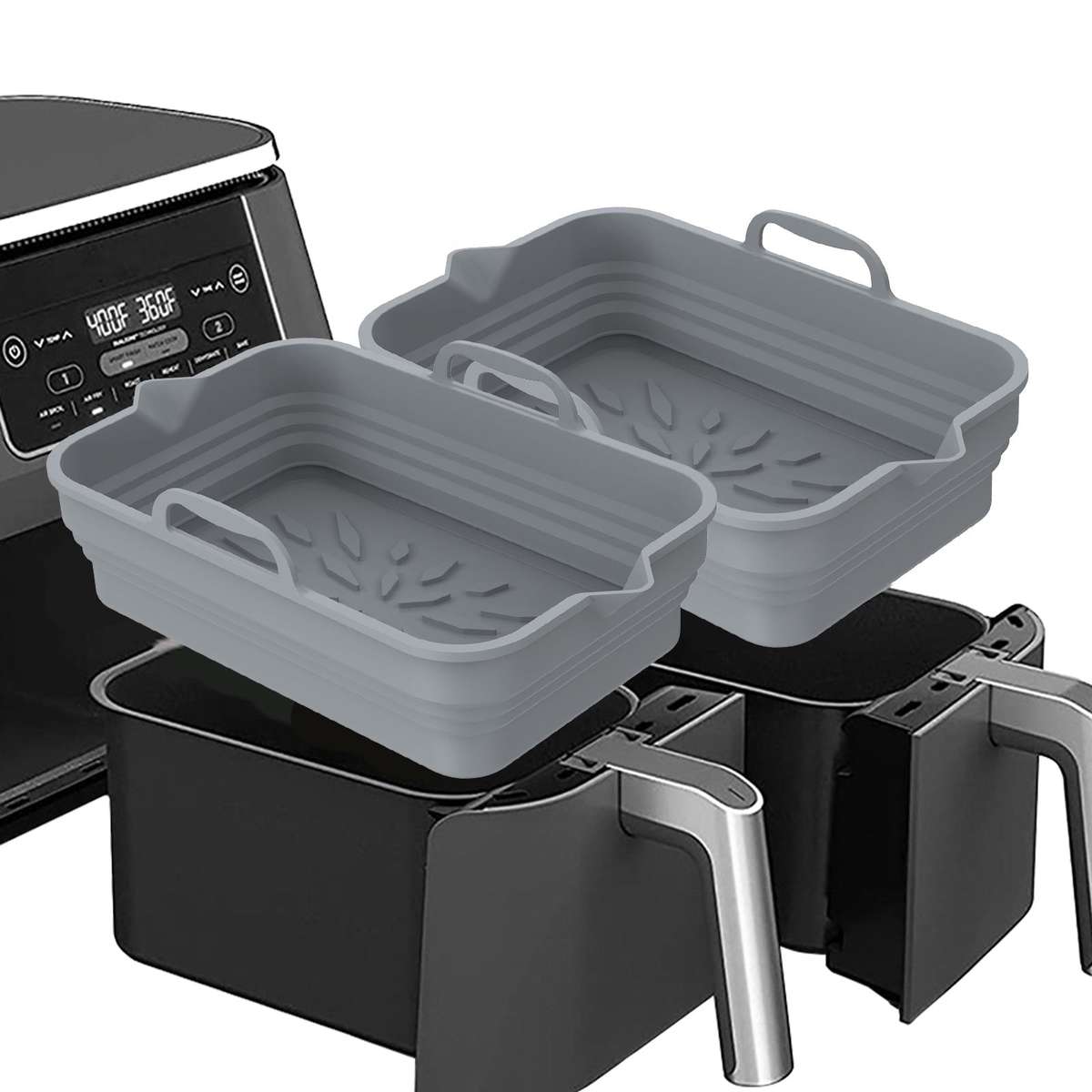 Rectangular Foldable Silicone Tray-Grey