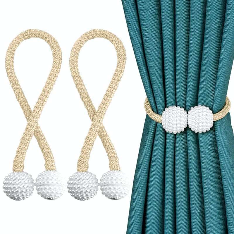 Pack of 2 Magnetic Curtain Tiebacks-Purple