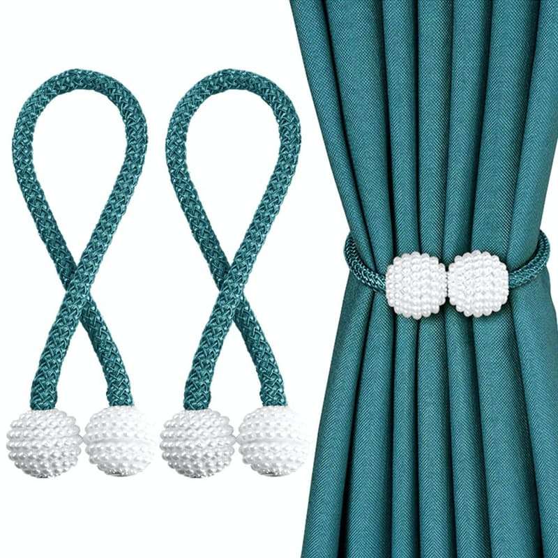 Pack of 2 Magnetic Curtain Tiebacks-Purple